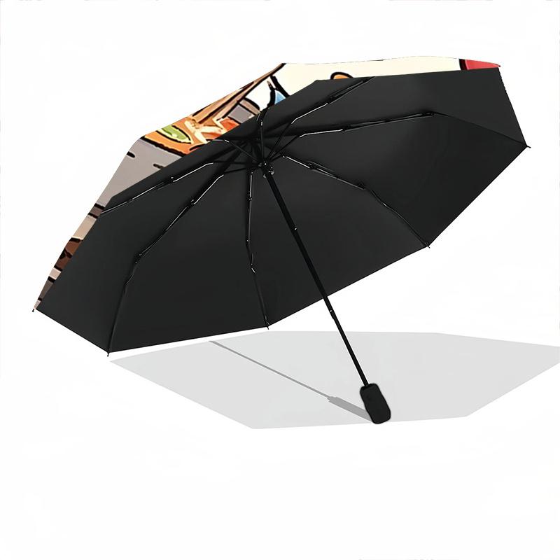 1pc Hello Kitty Automatic Opening/Closing Umbrella with Foldable Design and Iron Frame - Perfect Gift for Fans, Travelers, and Daily Use.A103