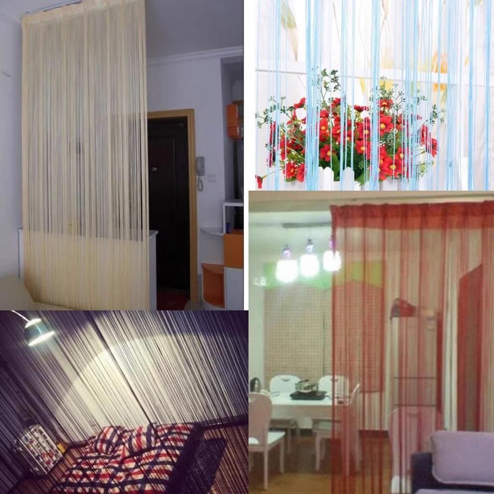 Шторы из нитей шифровального типа 100 см X 200 см, настенные шторы, экранная панель