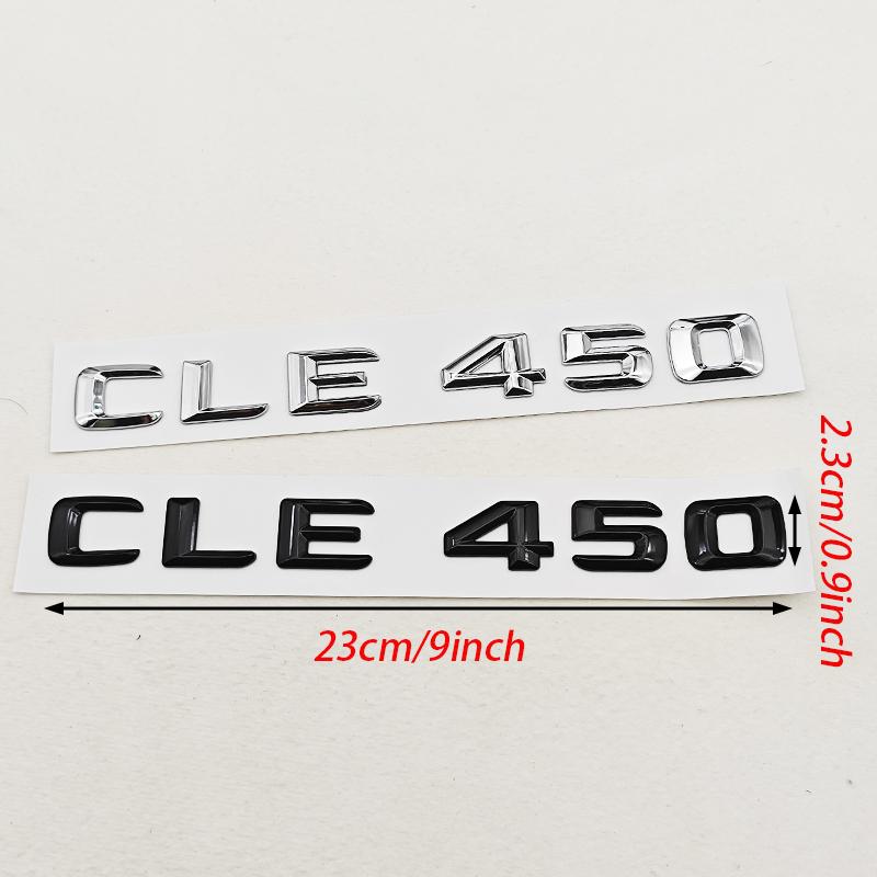 3D CLE450 CLE300 Задние Буквы Шильдик Эмблема на Багажник Для Benz CLE Класса Глянцевый Черный Хром Наклейка Логотипа Автомобиля Стайлинг Аксессуары