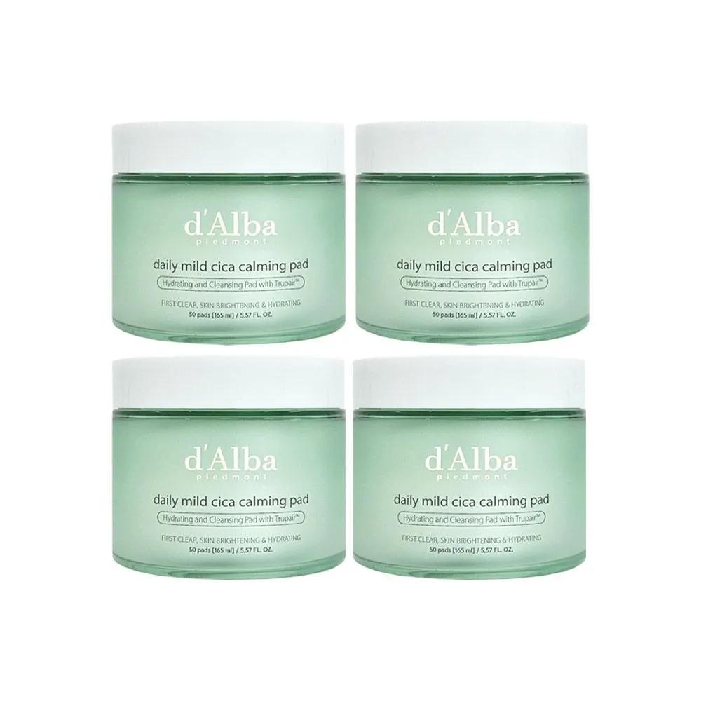 d'Alba Daily Mild Cica Calming Pads 50 Sheets 165ml 4 Packs