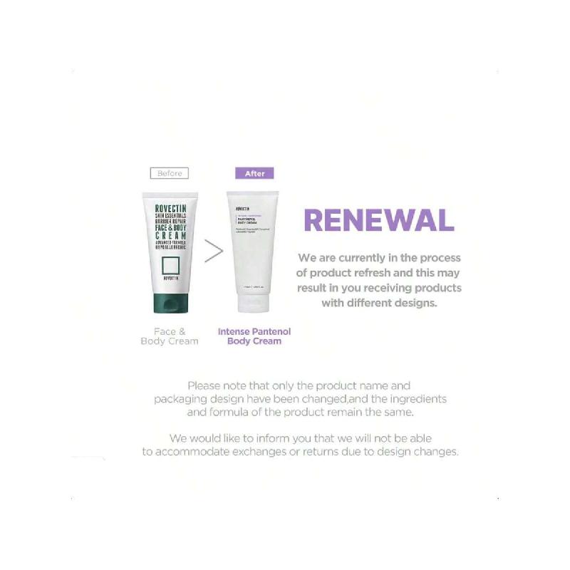 Rovectin Barrier Repair Moisturizing Cream 180ml-Intense Panthenol Cream For Face And Body | Ceramide Lotion Moisturizer | Anti-Aging With