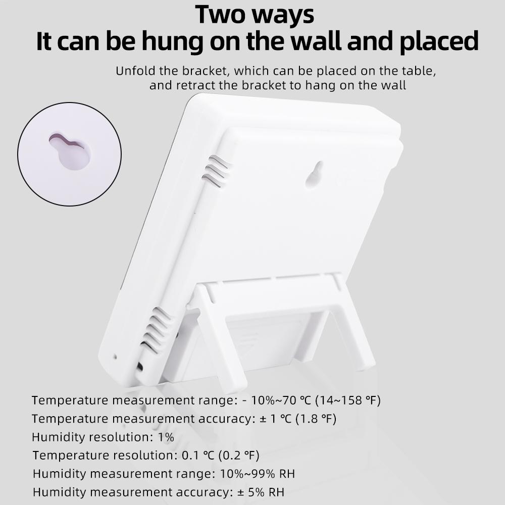 HTC-1 HTC-2 Цифровой измеритель температуры и влажности Электронный ЖК-термометр для помещений и улицы Гигрометр Метеостанция Часы