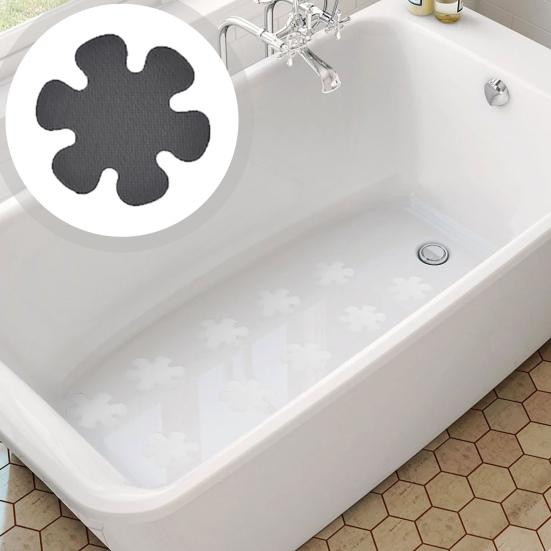 20 шт., нескользящие наклейки для ванной комнаты, кухни, красочные цветочные прозрачные наклейки для безопасности, ванны для ванной, водонепроницаемые клейкие наклейки PEVA