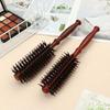 Lady Hairdressing Tool Wooden Boar Bristle Round Brush Hairbrush Styling Brush Round Hair Brush