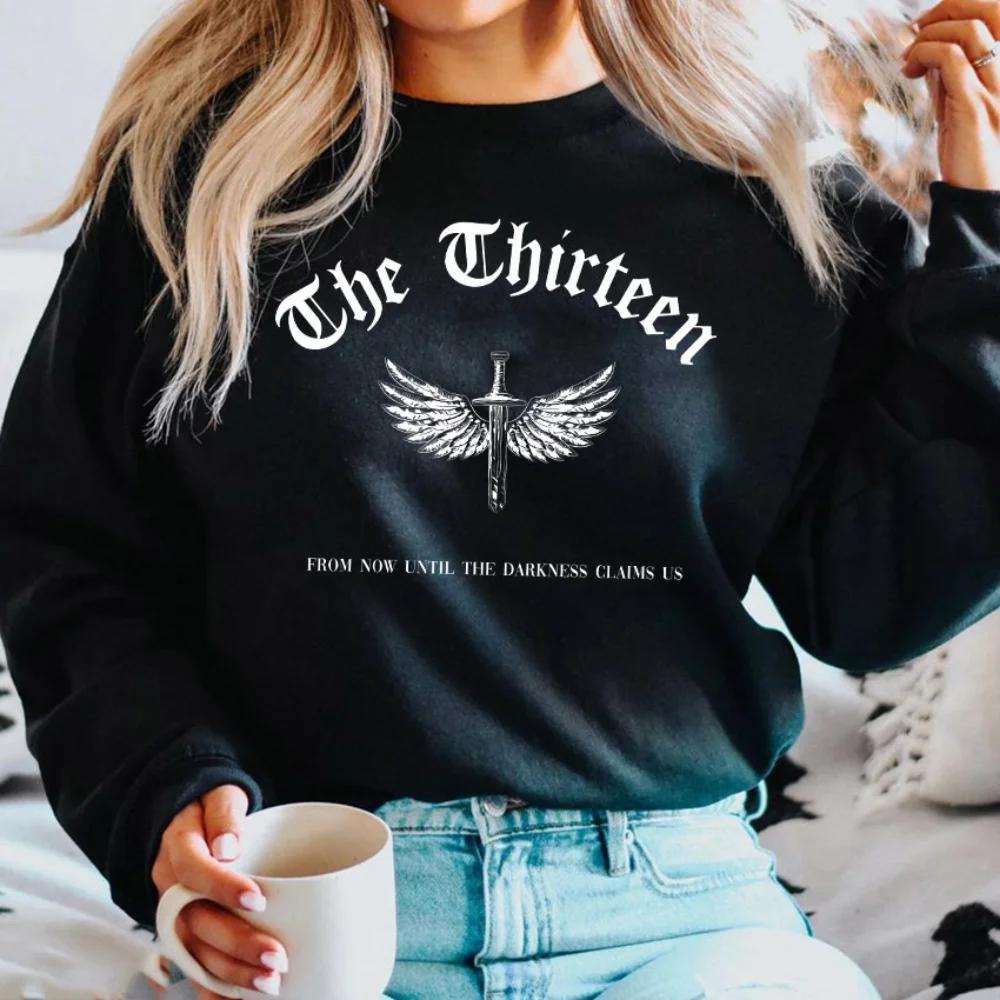 Винтажный толстовка Throne of Glass Acotar Night Court SJM The Thirteen Hoodie Court of Dreams Blackbeak Coven Rhysand Sweatshirt