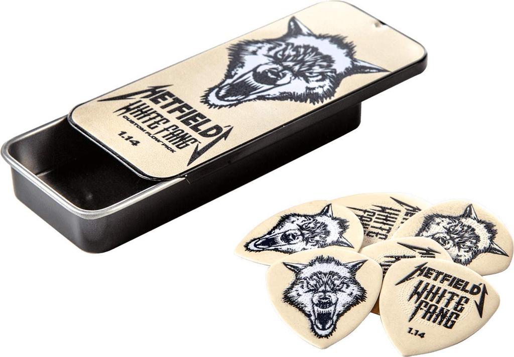 JIM DUNLOP Jim Dunlop James Hetfield Pick Case Set James Hetfield Whitefang Tin PH122T114 1.14 & 1.14