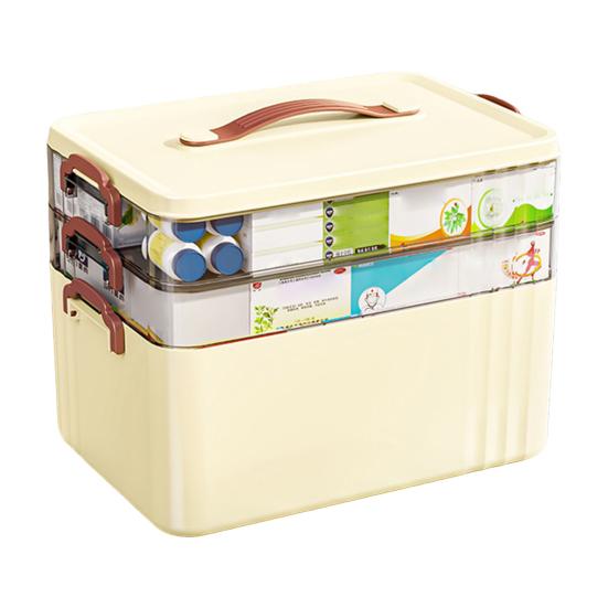 3-х уровневая аптечка с ручкой, большая вместимость, многослойный дизайн, не содержит бисфенол-А, хорошая герметизация, органайзер для таблеток, аптечка