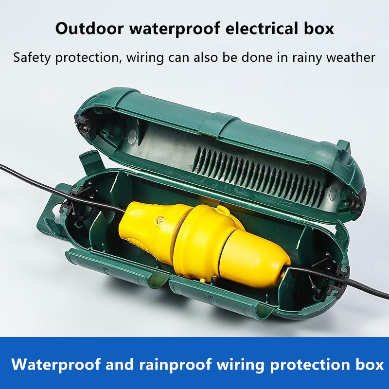 Outdoor Extension Cord Safety Cover With Waterproof Seal Weatherproof Electrical Connection Box To Protect Outdoor Outlet Plug