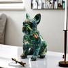 Kawaii Graffiti French Bulldog Statue Cartoon Colorful Dog Statue  Home
