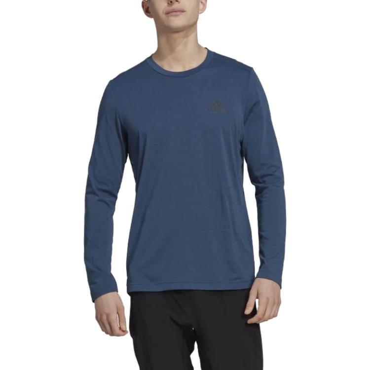 adidas Футболки мужские Морской синий Круглый вырез Умеренный прямой крой HM4785