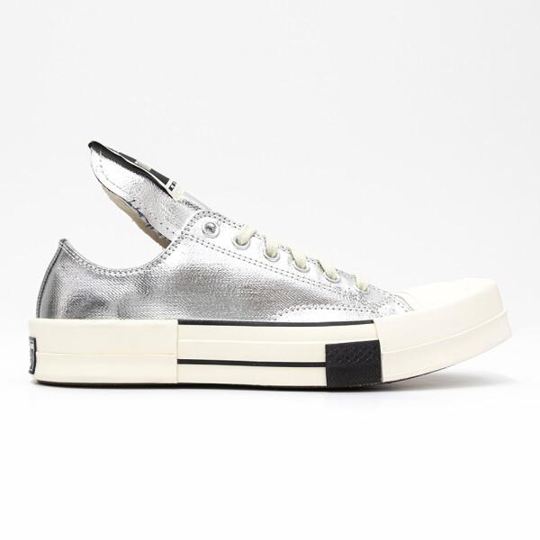 Rick OwenS Men S SneakerS 23SS X converSe Turbodyke Chuck 70 Low Silver