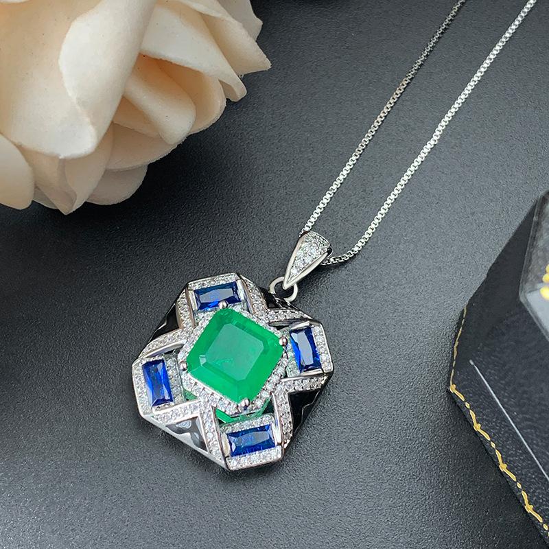 Новый комплект ювелирных изделий, ювелирное кольцо, ожерелье, изменит цвет, красный корунд, цвет циркония, женский, высокая мода, легкий, роскошный, универсальный