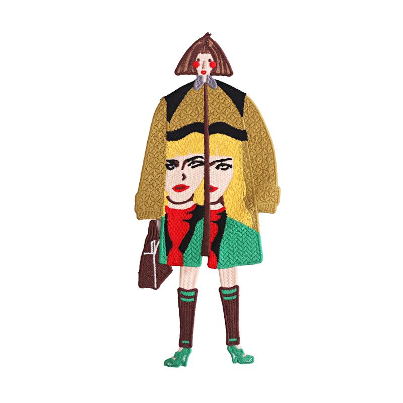 1 шт. вышивка своими руками аксессуары ткань аппликация модные женские значки для одежды большая нашивка ткань наклейка пришить заплатки