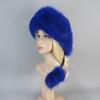 100% Natural Fox Fur Hat Women Cap Thick Fur Cap Winter Warm Hat Female Fashion For Women Hat With Earmuffs Hat