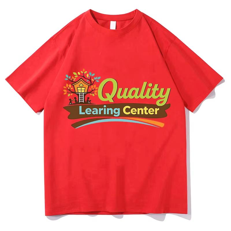 Quality Learning Center Print T-shirt Unisex Streetwear Short Sleeve Polyester Loose Male Tshirts Fashion Casual Game Graphic Tops
