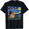 Guinea Pig Van Gogh Style Starry Night Graphic T-Shirt