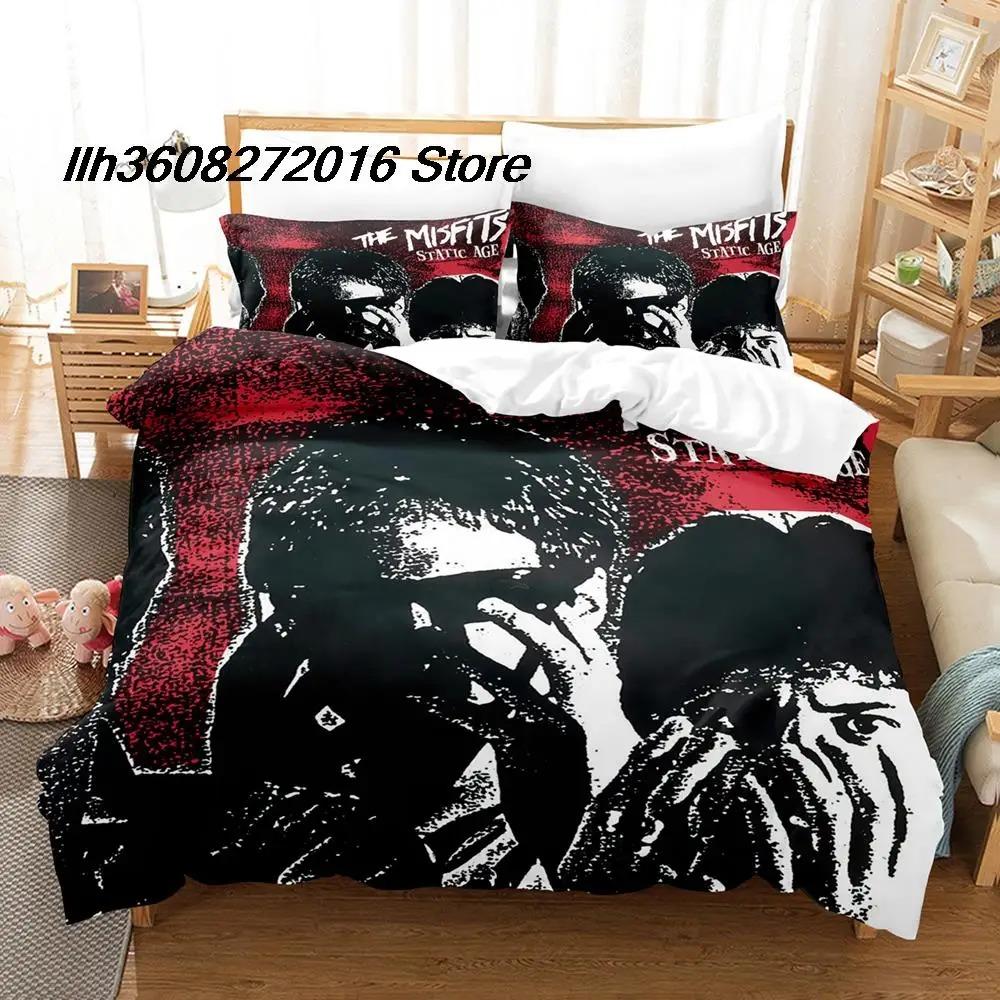New The Misfits Glenn Danzig Bedding Set Single Twin Full Queen King Size Bed Set Aldult Kid Bedroom Duvetcover Sets 3D Skull