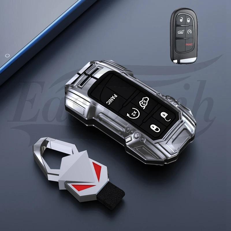 Car Stickers Car Zinc Alloy Key Case Cover Holder For Jeep Grand Cherokee Compass Patriot Renegade For Dodge Challenger Jou U333
