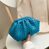 New Autumn Women's Small Bag 2025 New Trendy Fashion Women's Bag Woven Shoulder Cloud Bag Mesh Messenger Bag