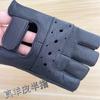 Men's Sheepskin Fingerless Gloves: Breathable Leather for Autumn/Winter Motorcycle Riding and Outdoor Cycling
