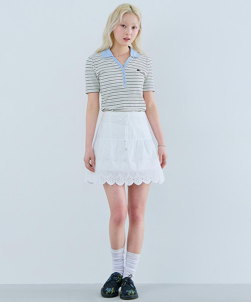 GUESS 1-Color Cotton Lace Skirt Oq2W5592