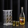 Large Capacity 6 8 12 Hole Glass Tray Cup Organizer Wine Glass Display Stand Holder for Bar Restaurant Kitchen