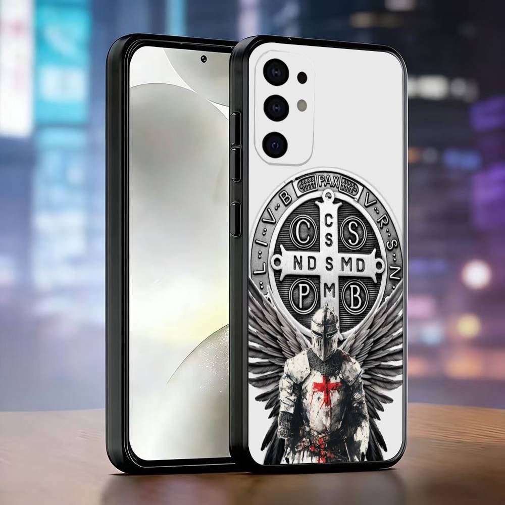 Чехол для телефона Sao Bento Benedict of Nursia Черный Силиконовый Мягкий Для Samsung S25,S24,S21,S22,S23,S30,Ultra,S20,Plus,Fe,Lite