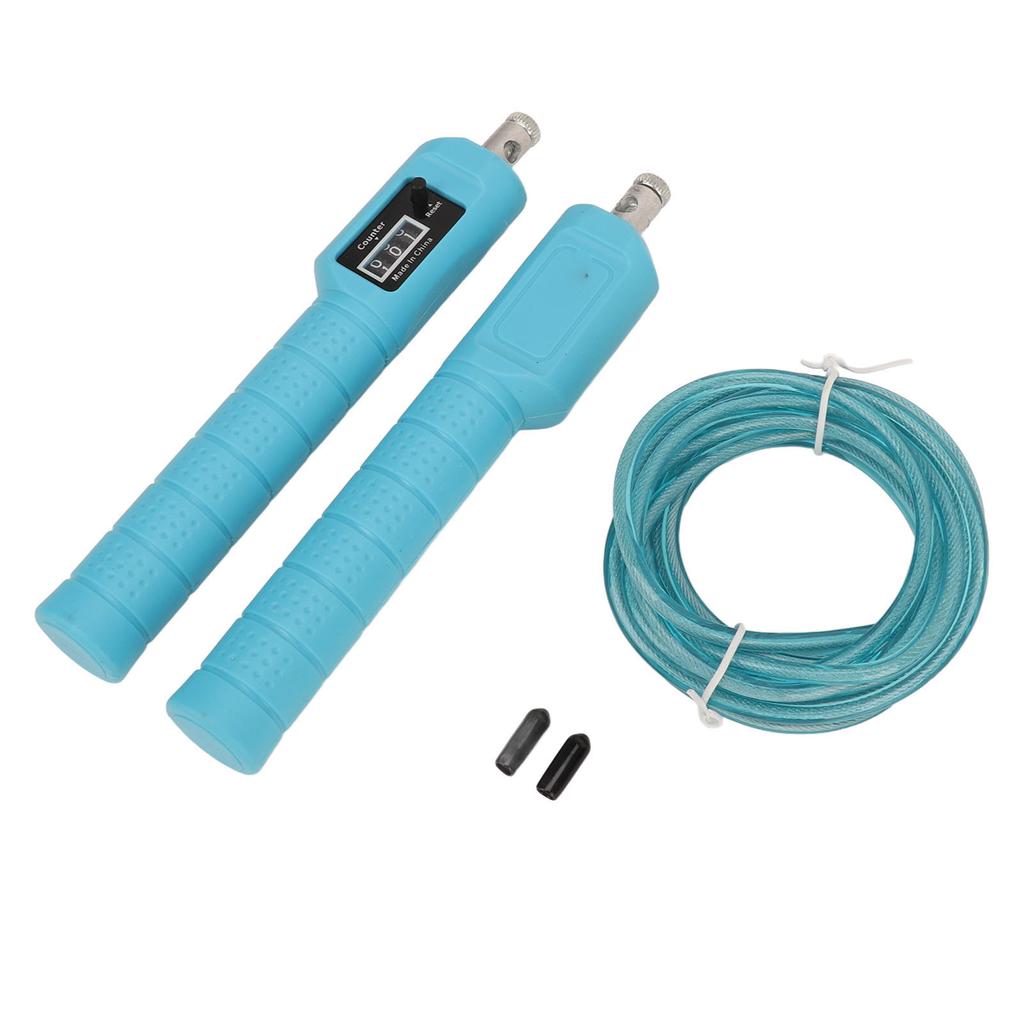 Jump Rope with Bearing Adjustable Blue Promotes Coordination Burns Calories Skipping Rope for Aerobic Exercise