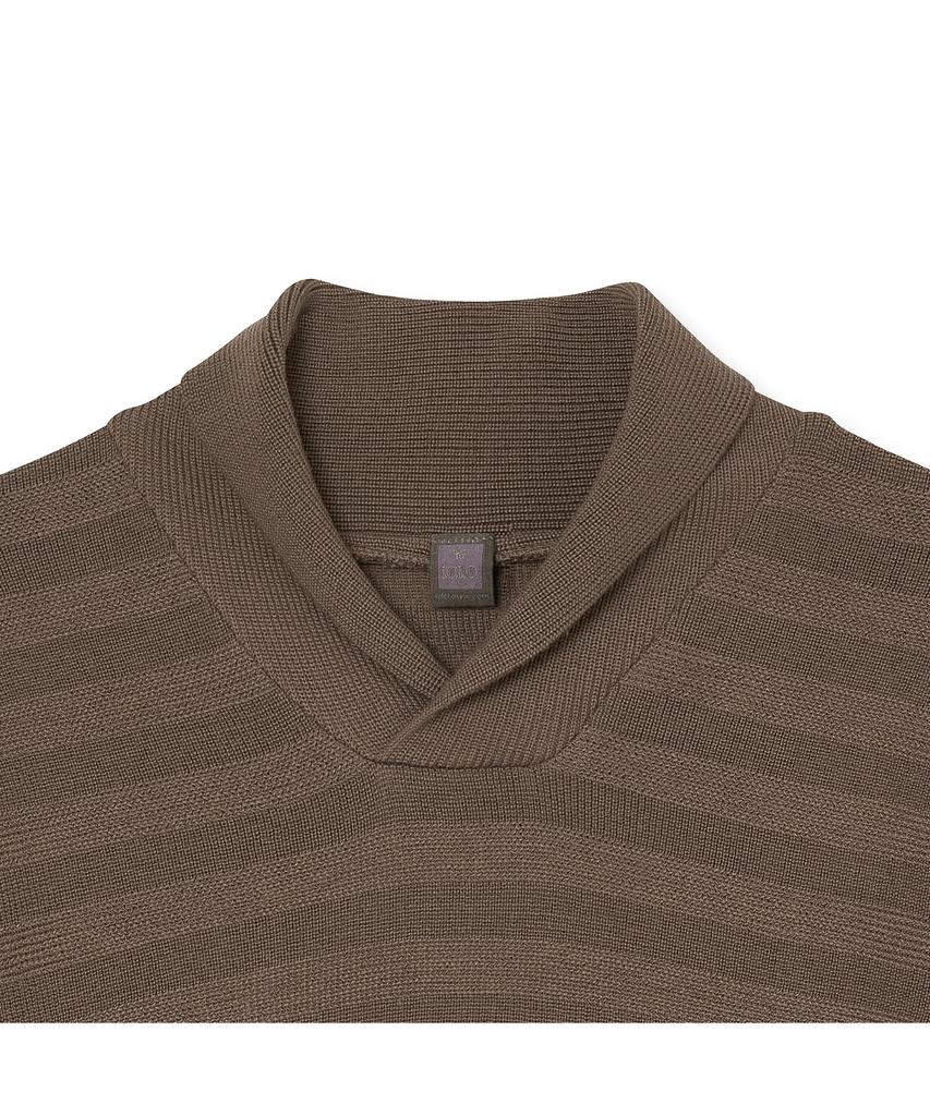 IOLO Wool Silk Shawl Collar_Cocoa