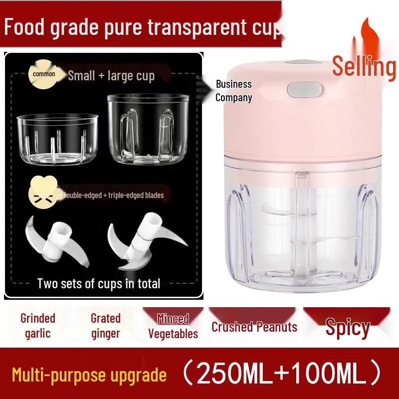 Compact Wireless Electric Garlic Chopper & Masher: Multi-functional Kitchen Tool for Mincing and Mashing Garlic