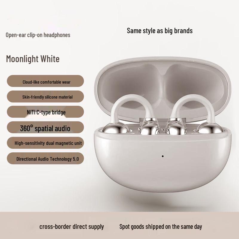 Bluetooth Earphones S6: Comfortable, Long-Wear, Clip-On In-Ear Design for Huawei Users