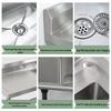 CHENDU Commercial Single Bowl Stainless Steel Sink with Right Drainboard