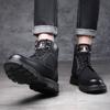 2025 зимние ботинки Martin мужские высокие британские ботинки средней высоты ботинки для инструментов бархатные ботинки
