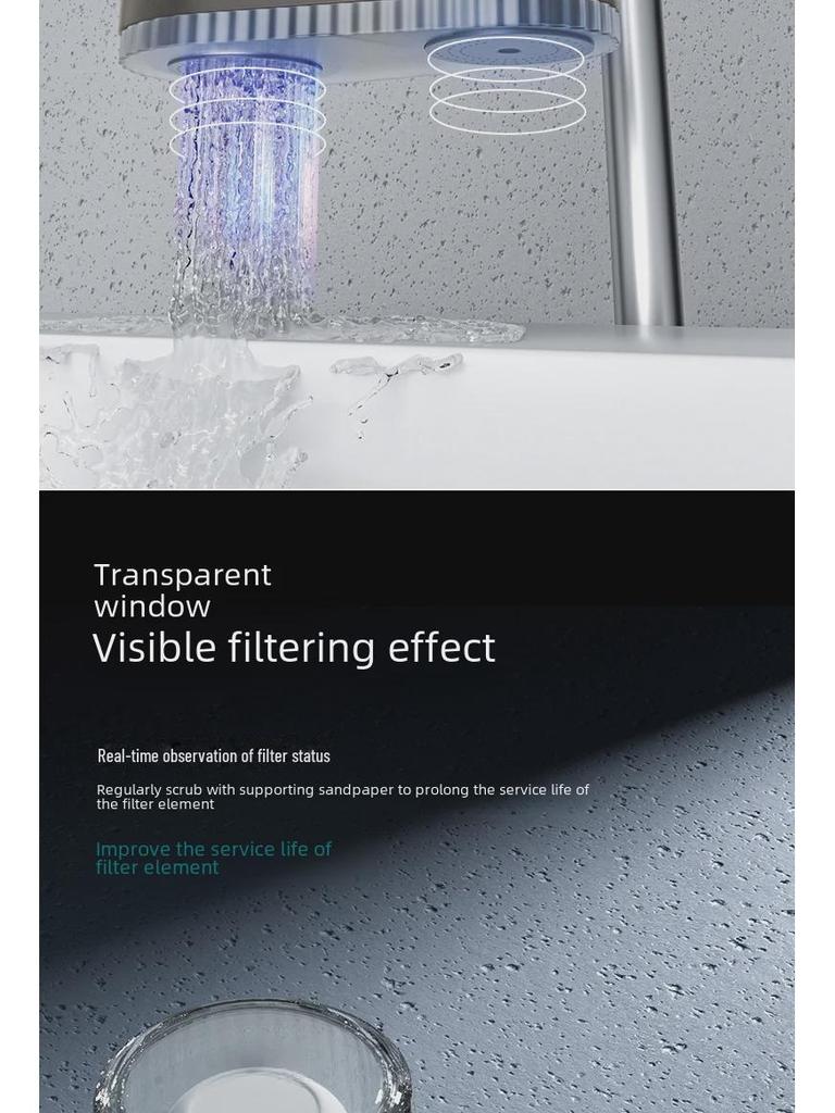 Очиститель воды для кухонного крана Фильтр для дехлорирования и защиты от брызг