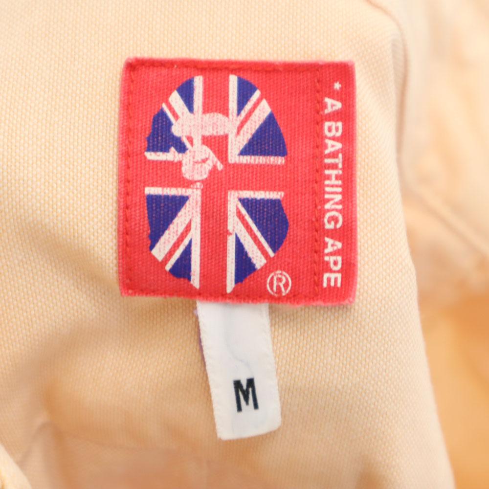 A Bathing Ape Сделано в Японии Рубашка Оксфорд с длинным рукавом на пуговицах M Оранжевая Мужская Б/У