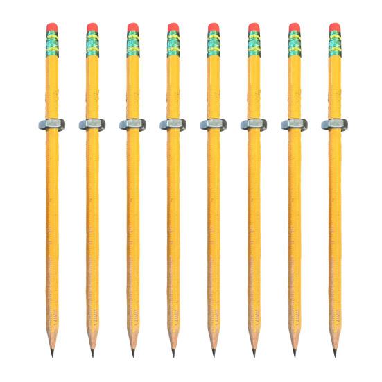 4/6/8 шт. Карандаш для снятия стресса с гайкой, деревянный карандаш с резьбой, для школьной работы, снятие тревожности, бесшумный успокаивающий вращающийся карандаш-фиджет с гайкой