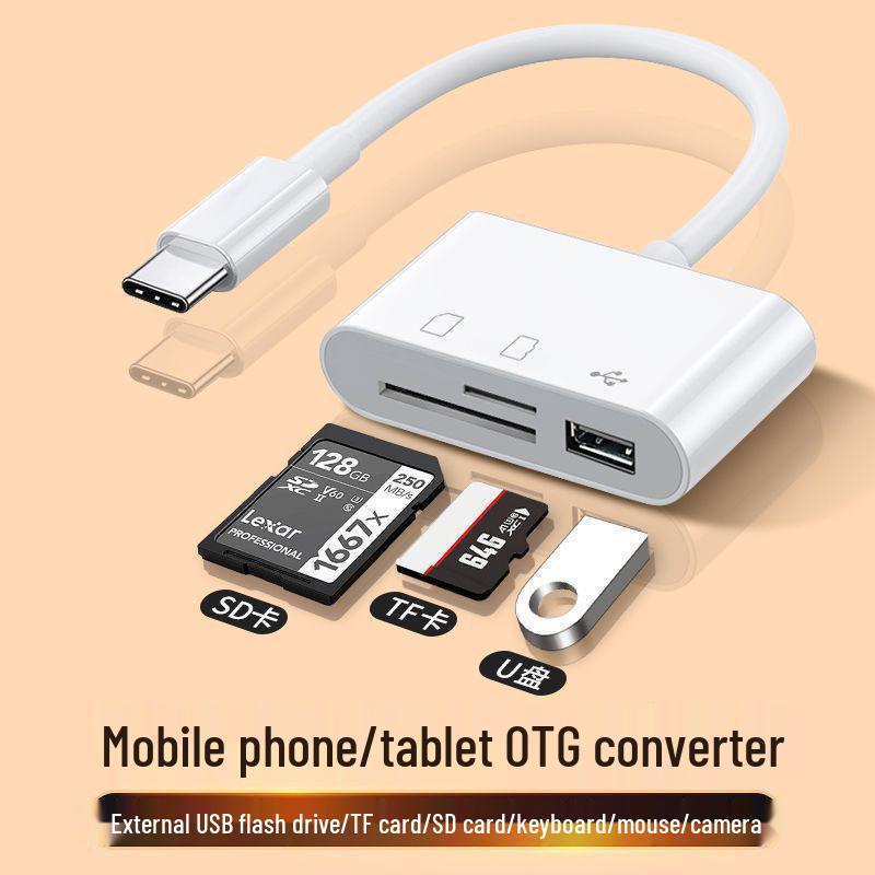 Многофункциональный кардридер USB-C с поддержкой TFSD, камеры и мобильного телефона