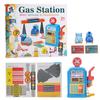 Simulation Gas Station Scene Model Toys Sound Light Music Children Educational Toy