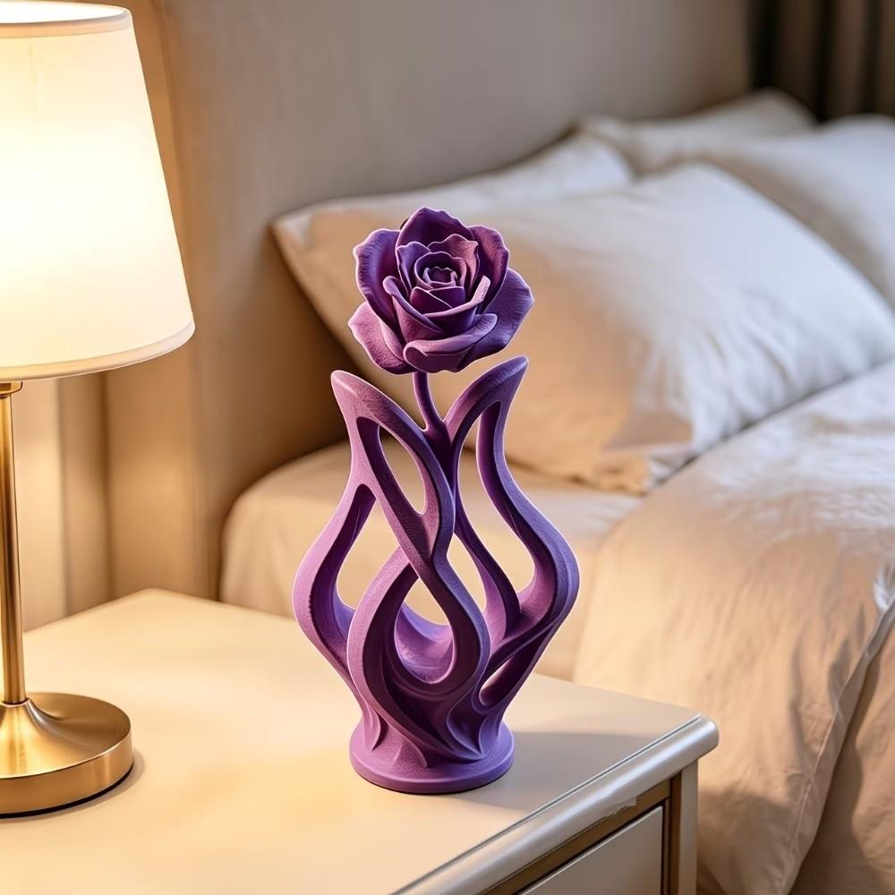 Scandinavian Style Rose Sculpture Hollow Design Art Ornament Abstract Art Ornament Office