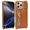 Применимо к чехлу для мобильного телефона iPhone 16 16Pro, однотонный, с молнией, карман для мелочи, держатель с кольцом для карты, наклонный ремешок, защитный чехол