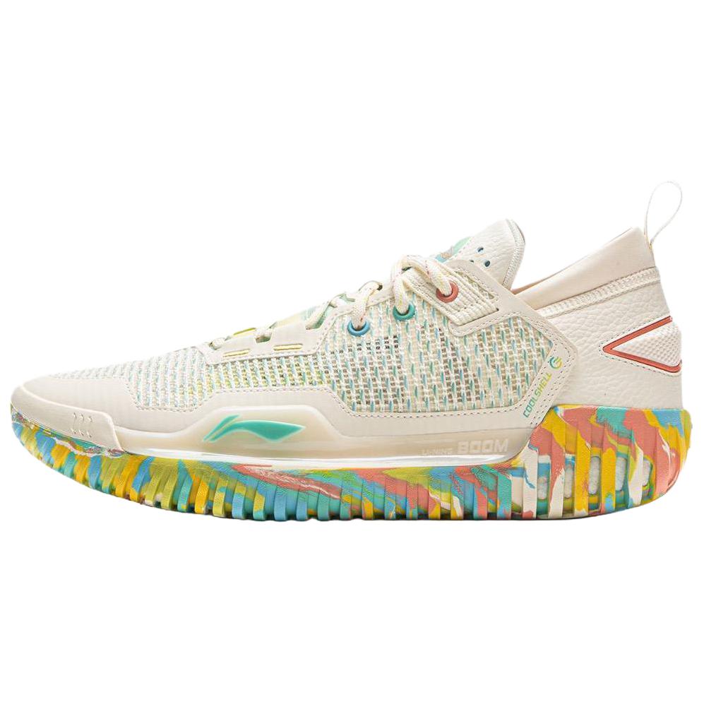 Li Ning BadFive 3 Low Синтетическая кожа, Амортизация TPU, Износостойкие Низкие Баскетбольные кроссовки Унисекс Бежевый ABFU005-72