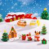 Cartoon Christmas Snowman Reindeer Micro Landscape Ornaments Figurine Miniature Decoration Desktop Diy Home Decoration Gifts