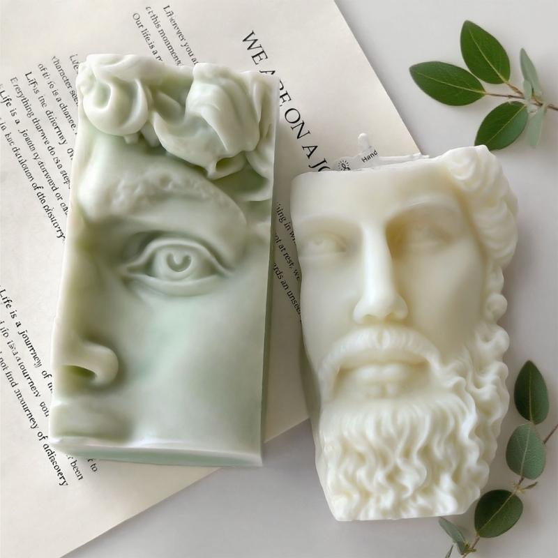 Силиконовые формы для свечей в виде человеческого лица для изготовления мыла, шоколада, домашнего декора. Многофункциональная силиконовая форма для эпоксидной смолы