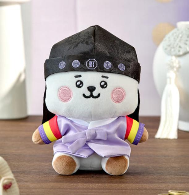 BT21 BABY Премиум K-издание Сидящая плюшевая игрушка – COOKY, CHIMMY, MANG, SHOOKY, RJ, KOYA, TATA