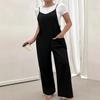 Женский летний новый однотонный повседневный темпераментный пригородный карманный комбинезон на подтяжках