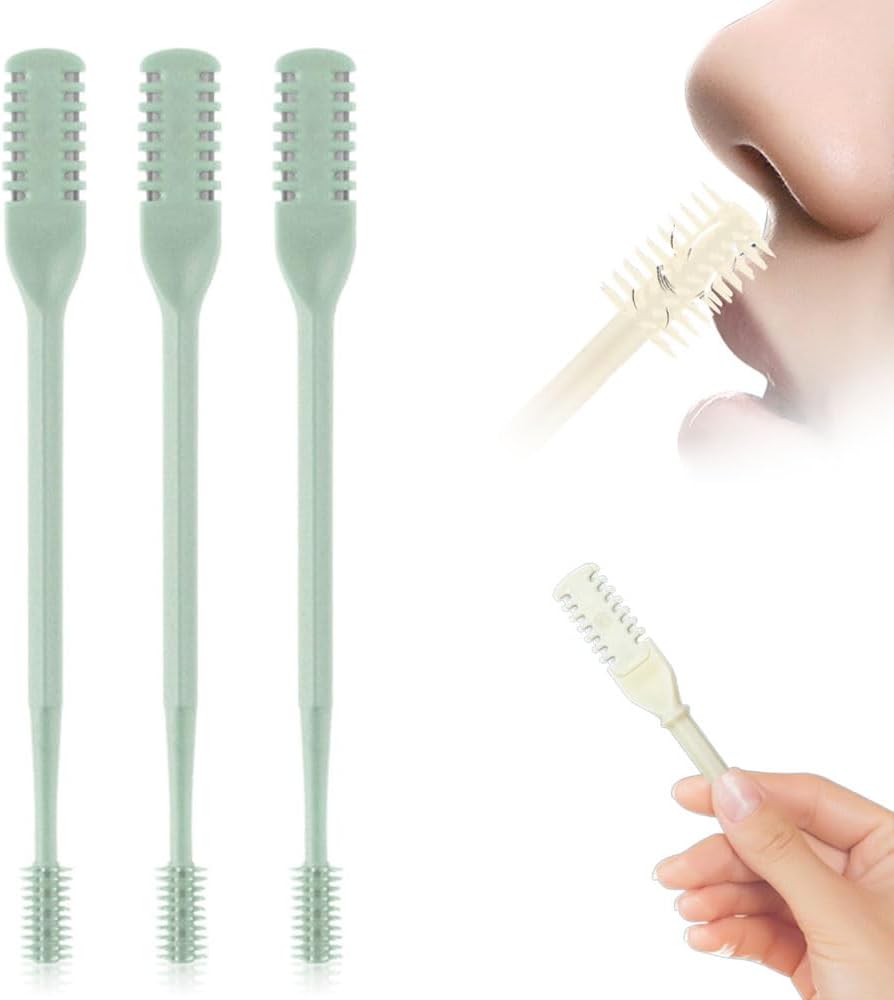 Ножницы для стрижки волос в носу, 2025 Улучшенный ручной инструмент для удаления волос из ноздрей с вращением на 360°, Двустороннее лезвие для волос в носу, Триммер для волос в носу