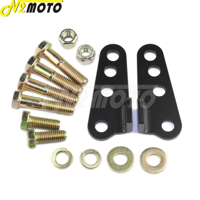 Black 1-3" Motorcycle Adjustable Lowering Kit Passenger Rear Shock Mount For Harley Touring Electra Road Street Glide 2002-2012