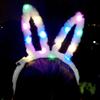 LED Lights Rabbit Ears Glow Hair Band Luminous LED Lights Headband Plush Hair Hoop  Children