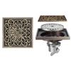 Modern Rectangle Brushed Eco-Friendly Easy-Clean Bathroom Floor Drain 100x100mm HIDL081