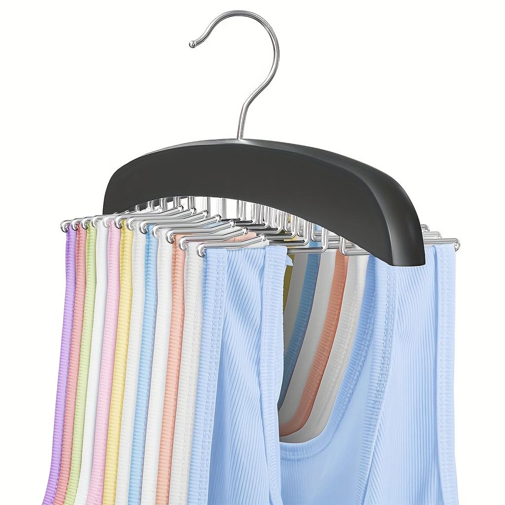 24-Hook Space-Saving Metal Hanger Organizer - Closet Storage Solution for Neatly Organized Wardrobe, Hangers for Clothes
